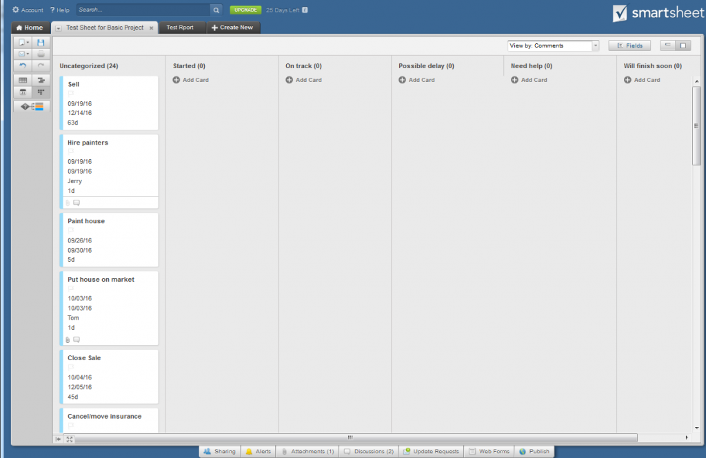 Manage Projects Using Smartsheet Card View
