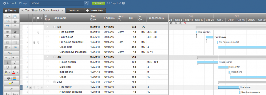 Manage Projects using Smartsheet