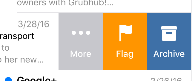 iOs Mail Swipe
