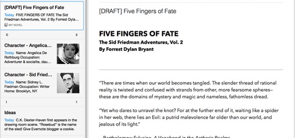 Evernote for Writers