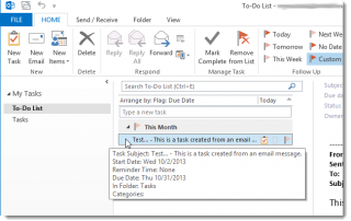 Outlook Follow-up To-do