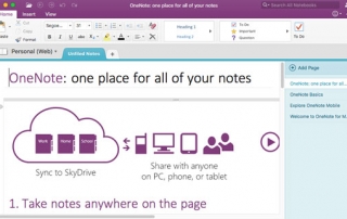 OneNote is a digital note-taking tool.