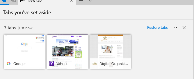 Microsoft Edge help you to manage your browser tabs.
